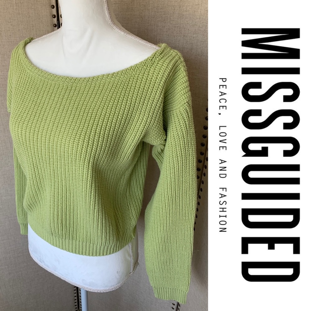 MISSGUIDED Summer Dream Boatneck Crop Sweater
